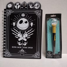 Nightmare Before Christmas Spirit Board Tab Journal & Zero Snow Globe Pen Set
