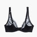 AGENT PROVOCATEUR Madelina flocked mesh balconette bra Black 36 DD Brand New
