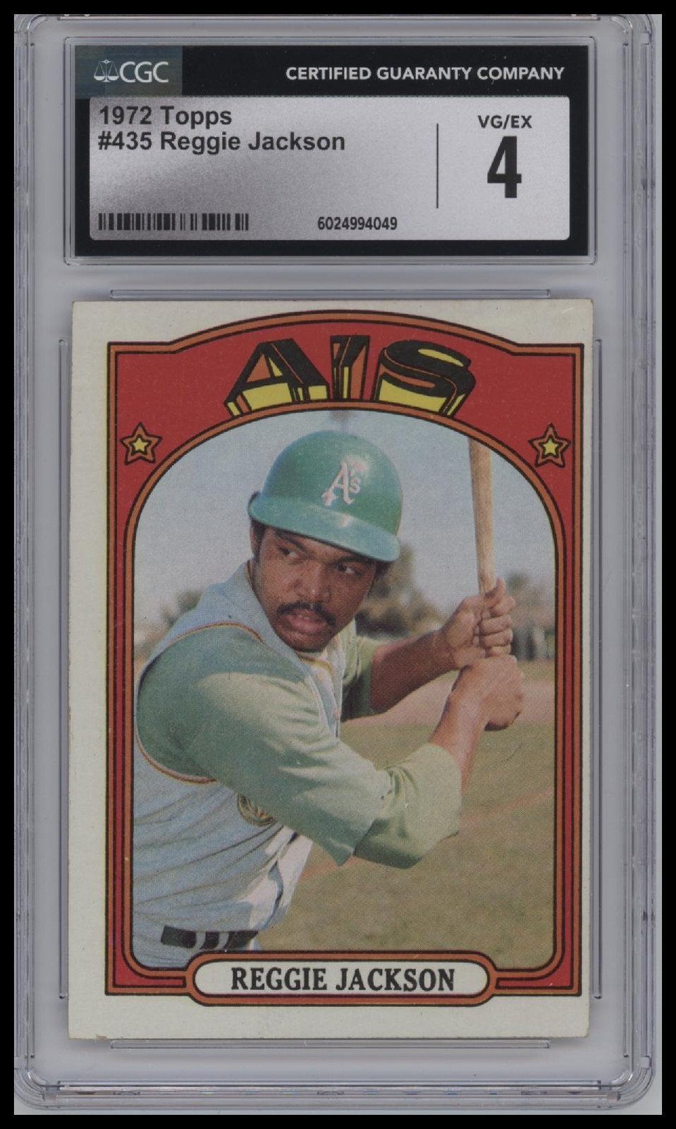 1972 Topps #435 Reggie Jackson CGC 4