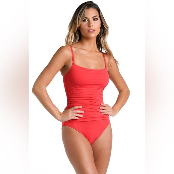 NWT Island Goddess Lingerie One Piece Swimsuit - Guava