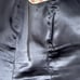 Vintage yet classic Maria Pinto black leather & satin halter style bustier