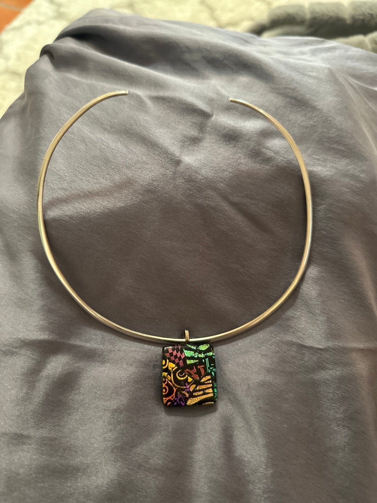 Sterling silver Torque w/ pendant.