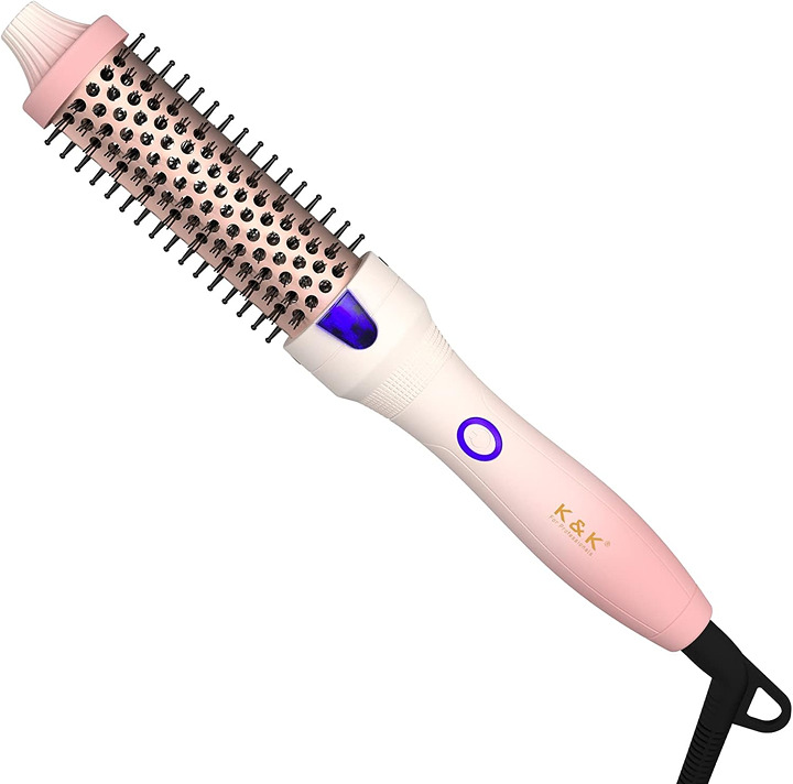 Heated Curling Brush Ceramic Tourmaline