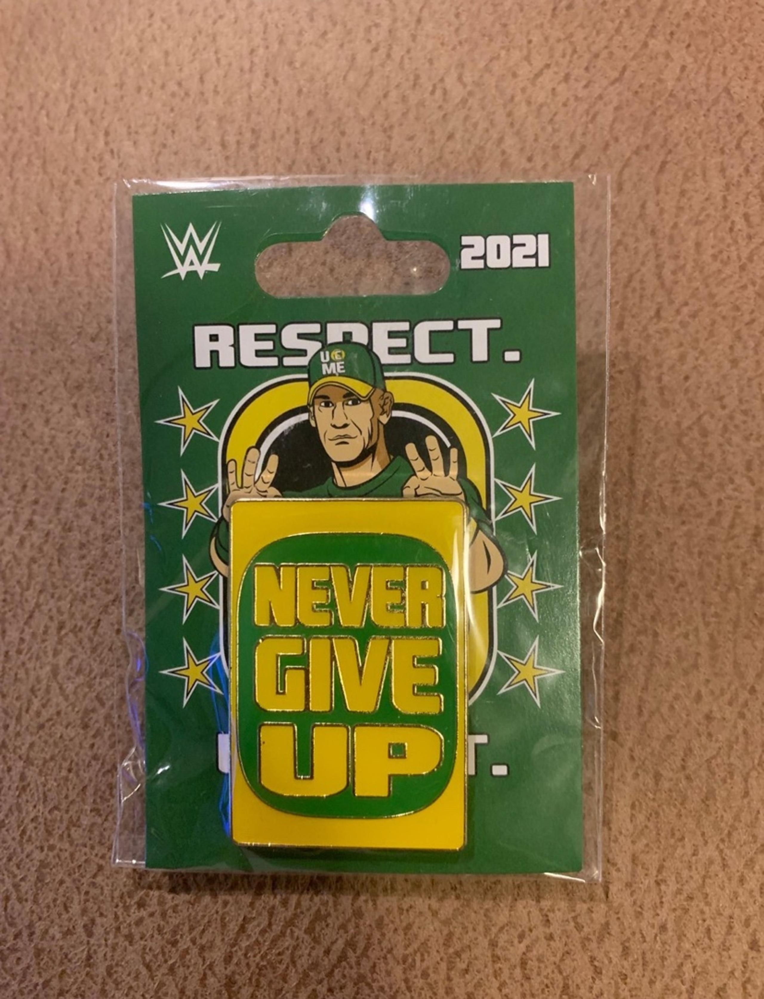 John Cena WWE limited edition collectable pin Never Give up