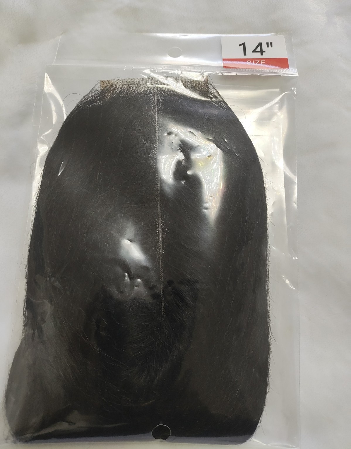 100% Human Hair 14 2 x6 HD Lace Pre- plucked Closure Natural Black Piece