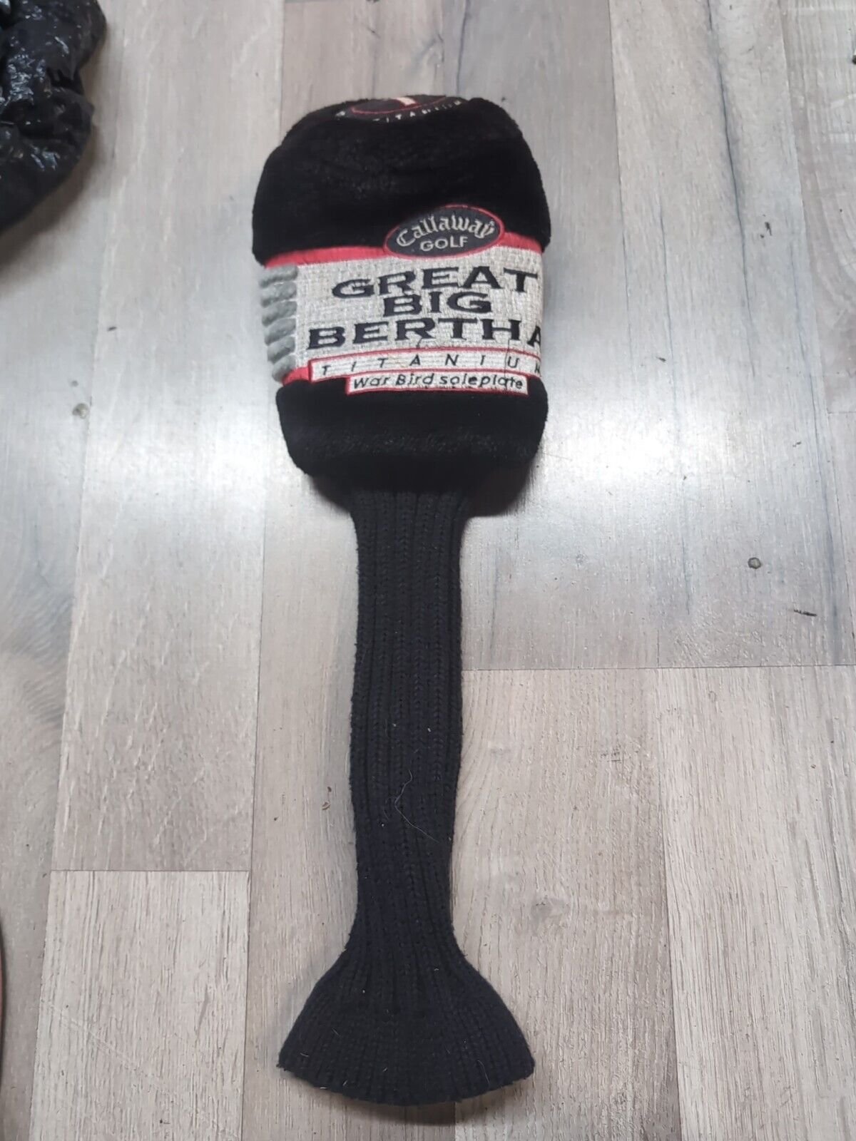 Vintage Callaway Sock-Style #1 Plush Black Headcover Big Bertha. Z2
