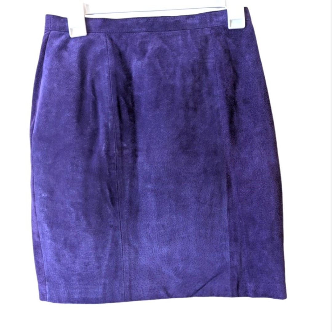 Vintage Purple Suede Leather Mini Skirt I.O.U. Leather Size 7/8