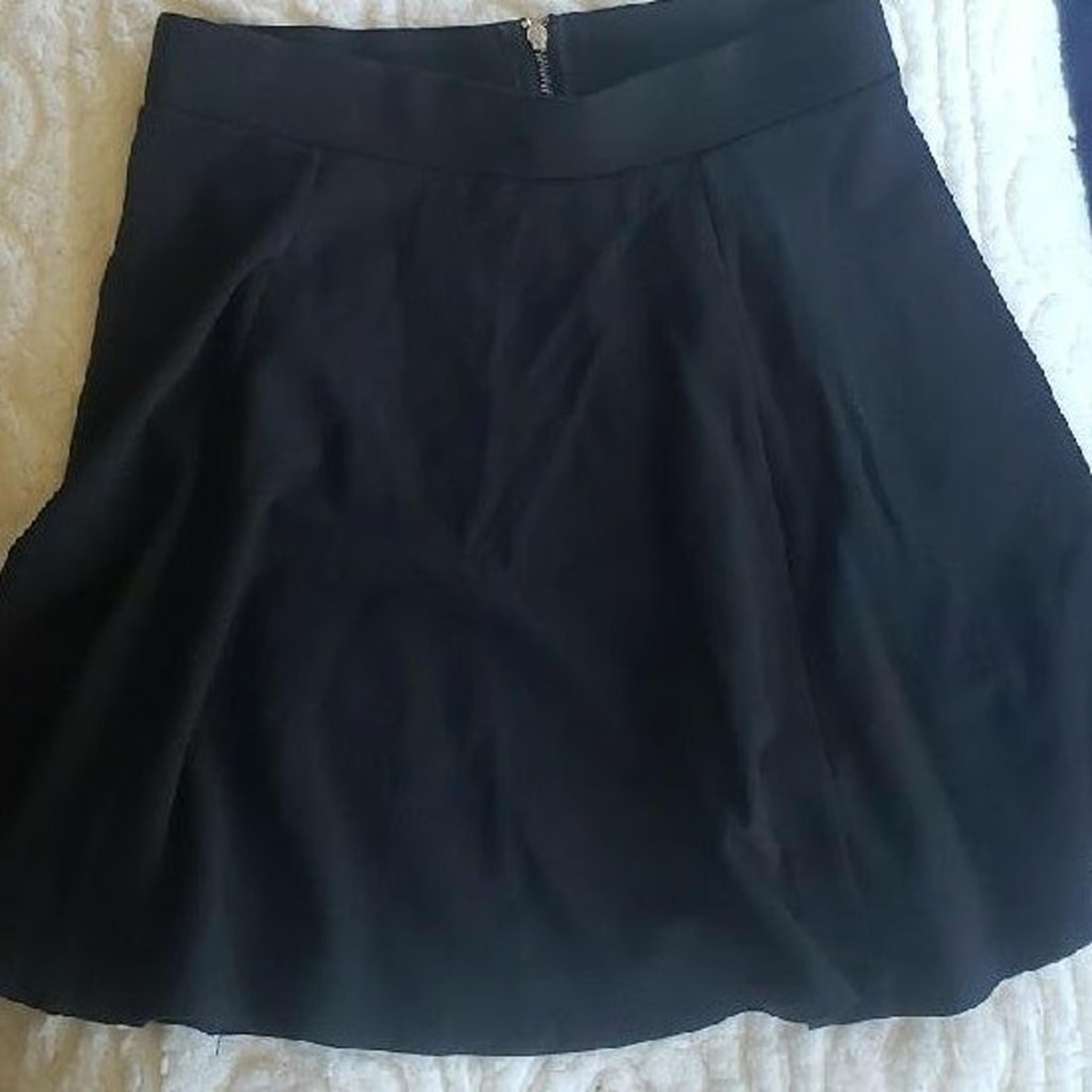 Black Mini Skater Skirt, H&M, Small