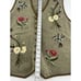 Vintage Susan Bristol Sweater Vest Womens Size 1 W Green Brown Embroider Wool 95