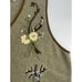 Vintage Susan Bristol Sweater Vest Womens Size 1 W Green Brown Embroider Wool 95