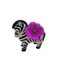 Vintage California Pottery Zebra Ceramic Planter Black White Small 5