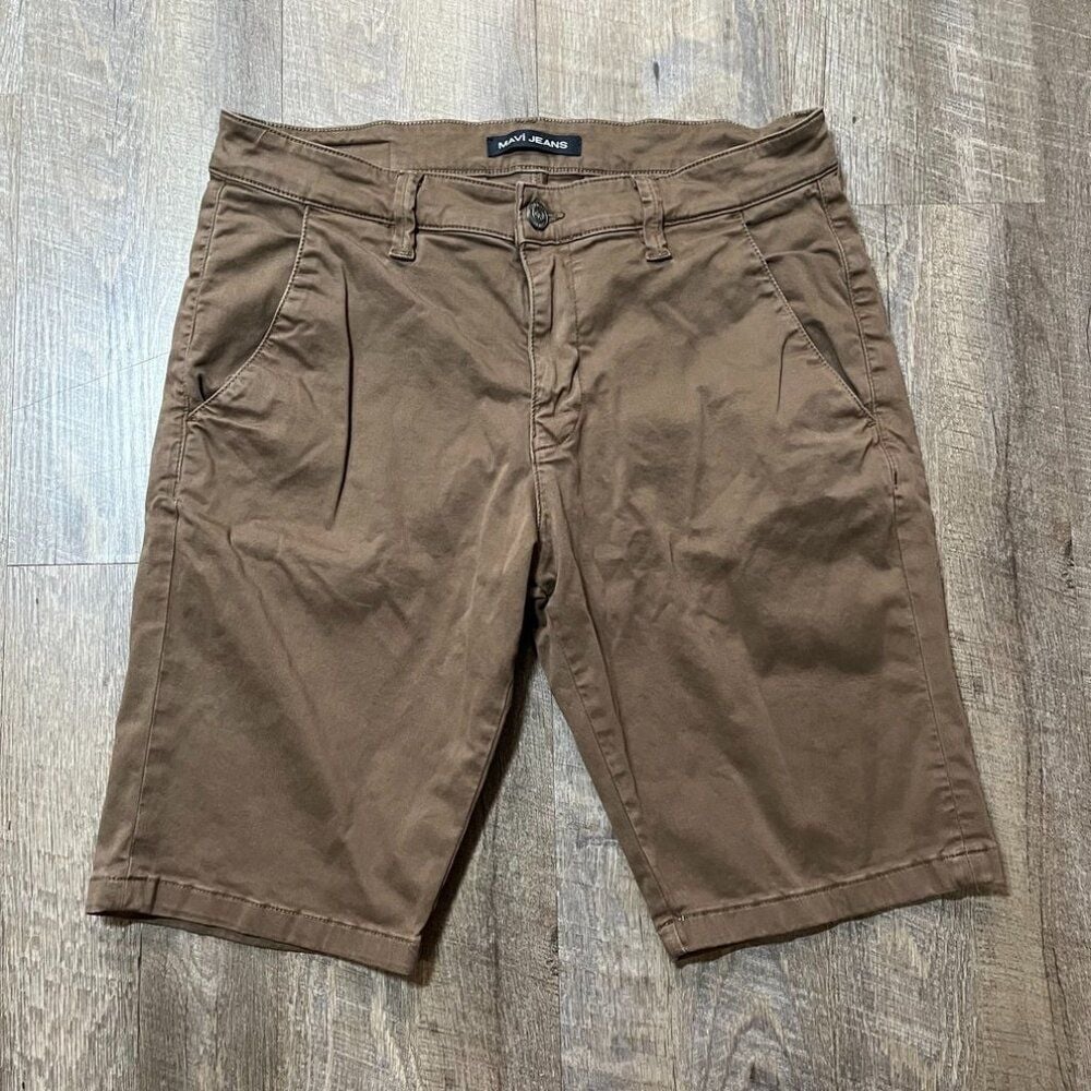 Mavi Jeans Brown Shorts 11 Inseam Jacob Mens Waist Size 33 Stretch