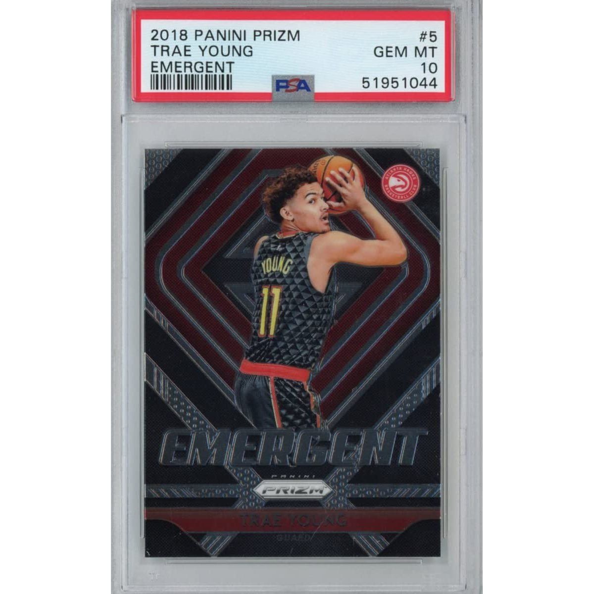 Graded 2018-19 Panini Prizm Trae Young #5 Emergent Rookie Card PSA 10