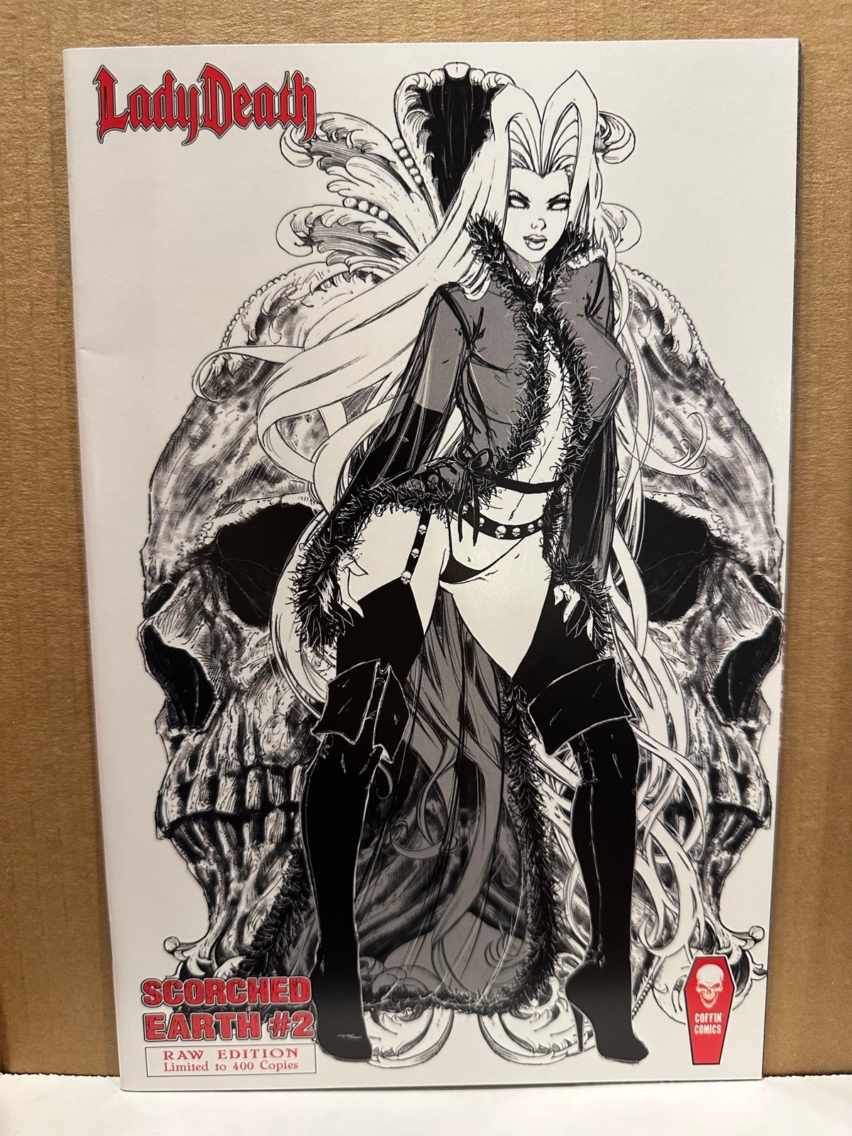 Lady Death: Scorched Earth #2 NM SEXY WICHMANN SKULL CVR RAW VAR LTD 400