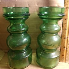 Vintage glass candle holders