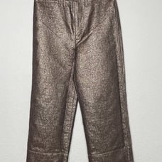 Madewell metallic pants sz 25 NWT Emmett wide leg crop pant