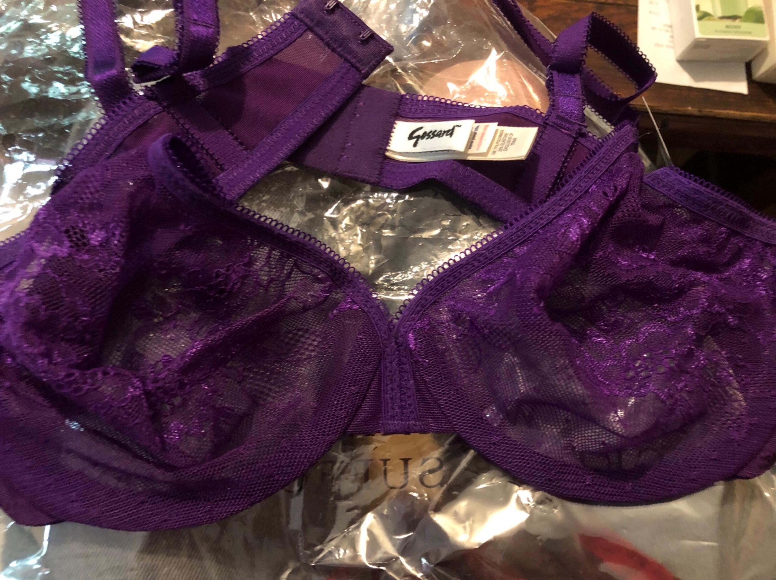 Gossard purple lace bra size 34 b lingerie