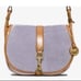 Michael Kors Jamie Large Suede Crossbody Messenger Lilac