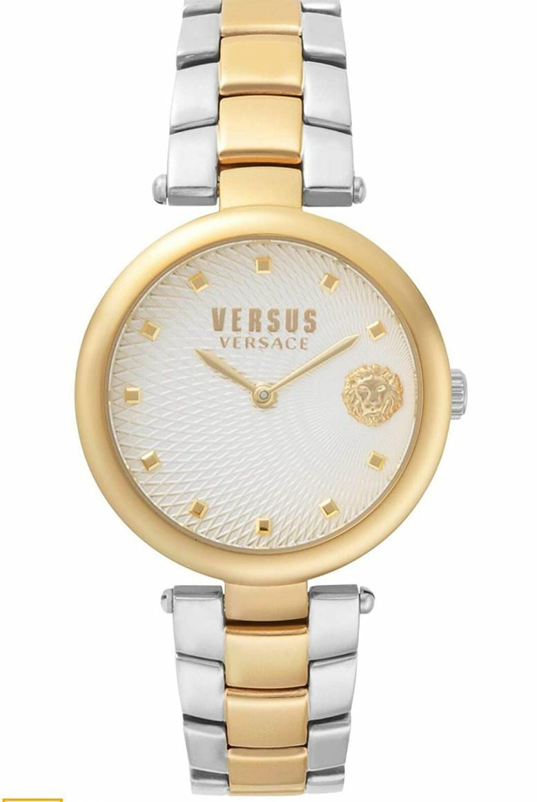 Versace Silver and Gold Watch Time Piece