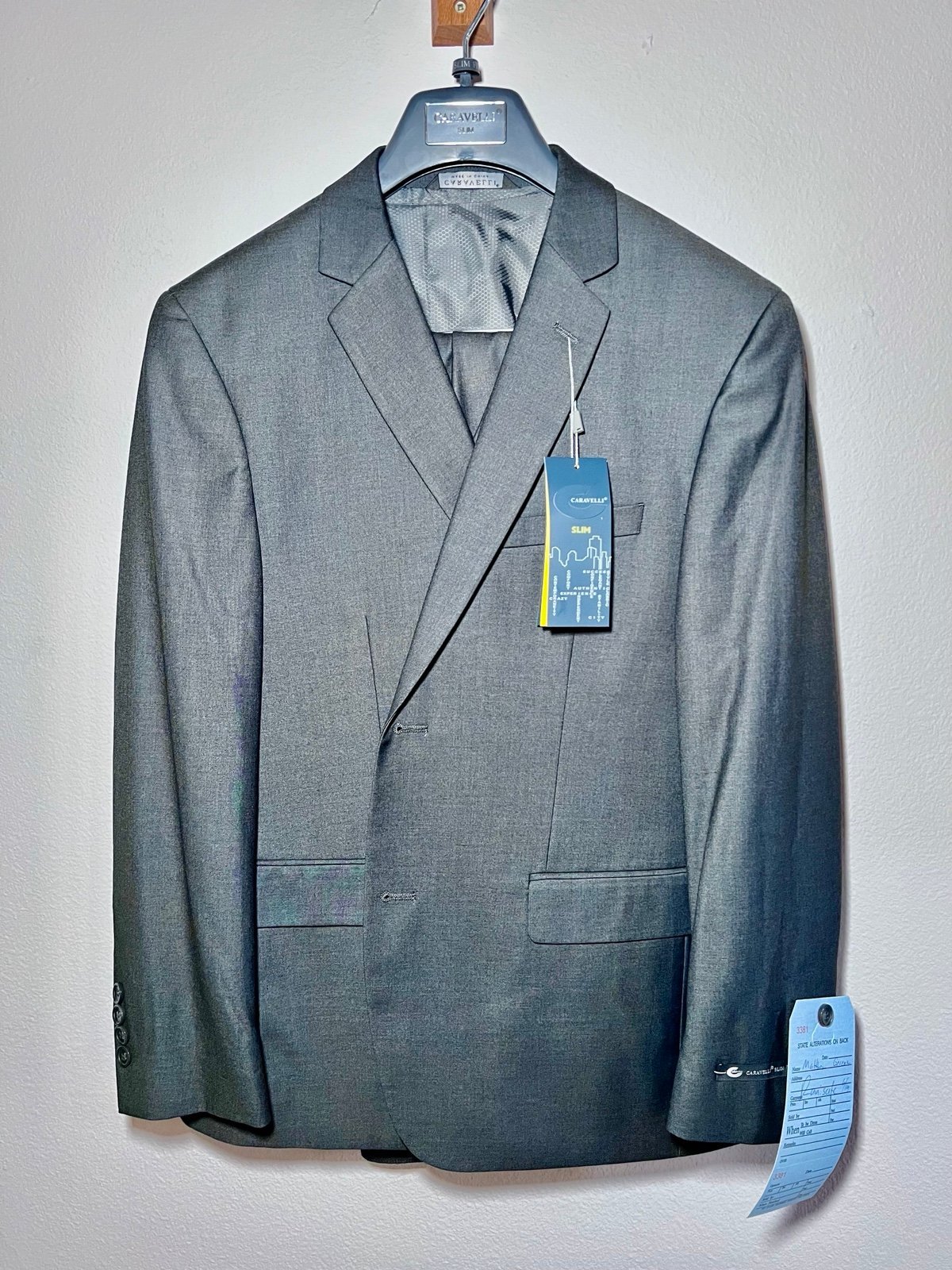 Caravelli Slim 3 piece suit 40s/34w