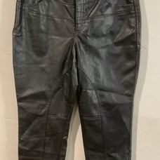 Free People Rebel Vegan Leather Black Pants Size 12 NEW 128