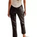 Free People Rebel Vegan Leather Black Pants Size 12 NEW 128