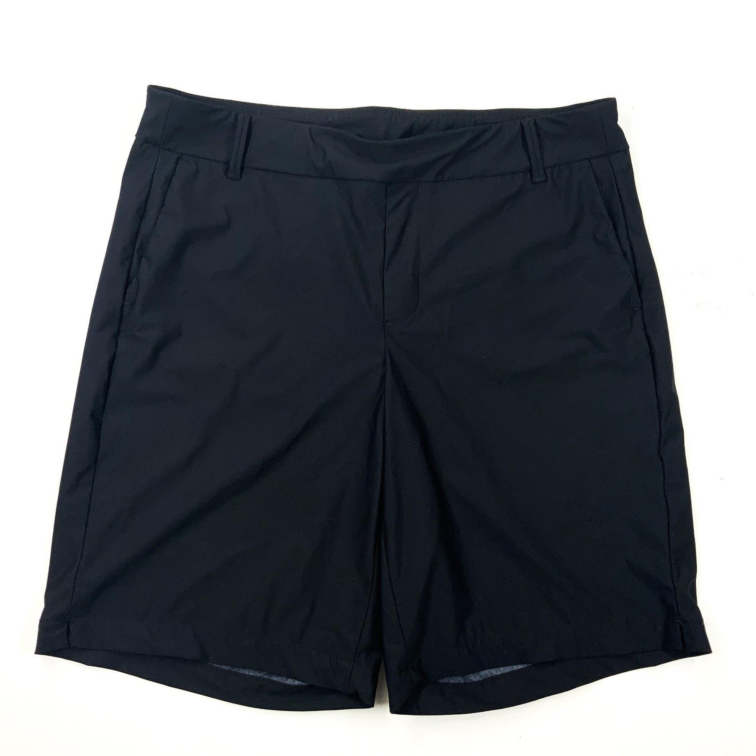 SPANX Womens Large L Black Super Smooth Twill Stretch Pull On Shorts