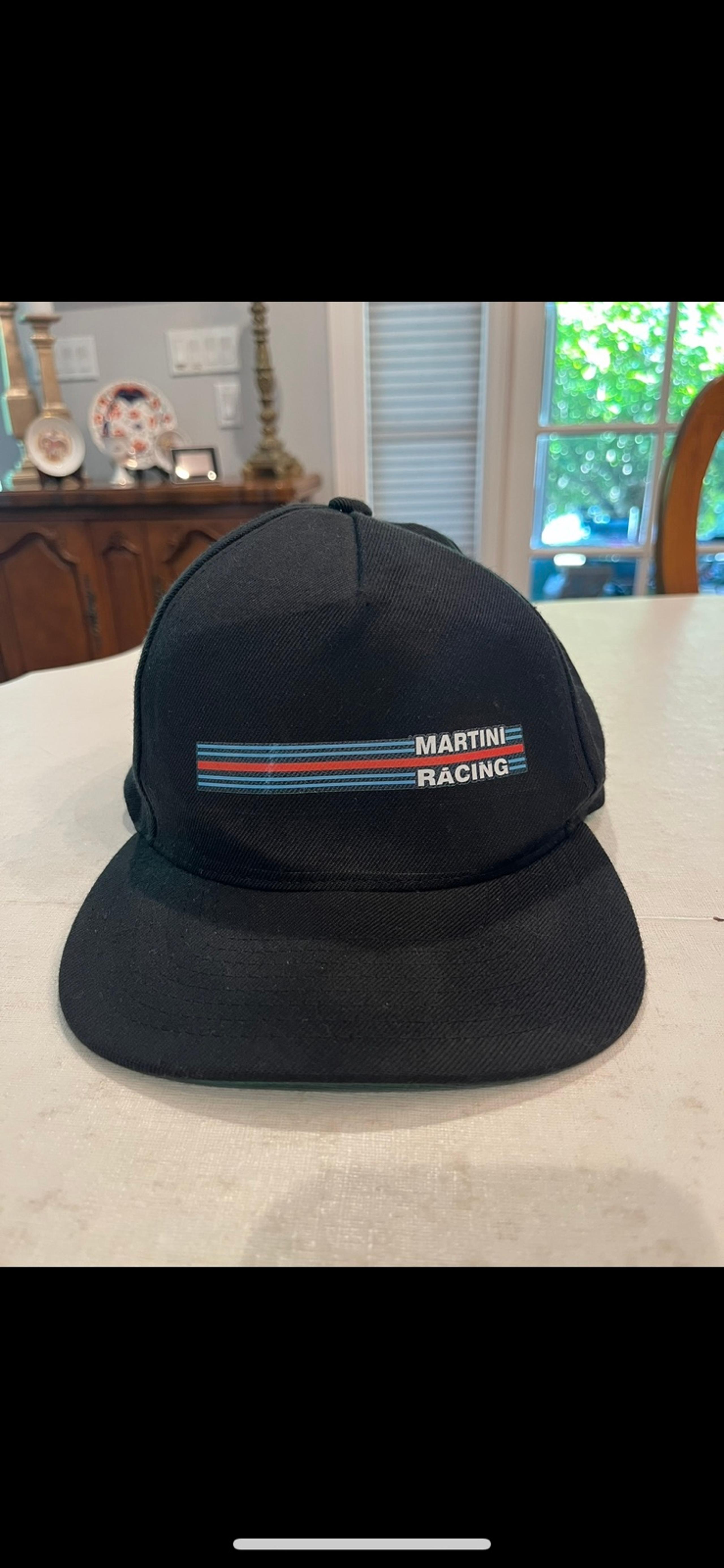 Vintage Martini Racing striped Black baseball style hat. GUC! - Authentic Original Vintage Style