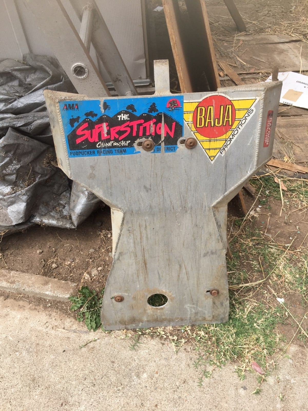 Front Aluminum skid plate for a 87 Yamah