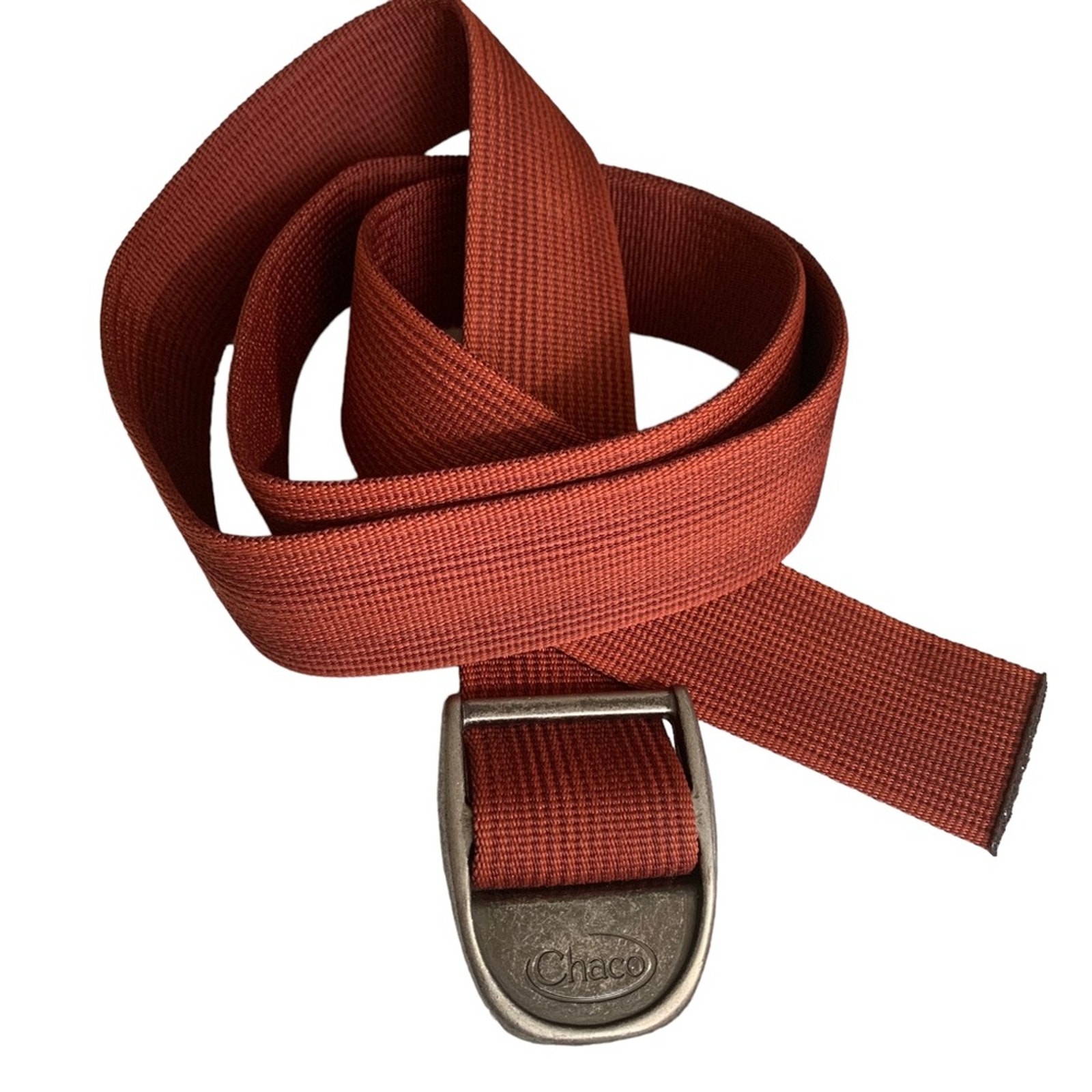 Chaco Brick Red Logo Friction Webbing Belt Adjustable Unisex