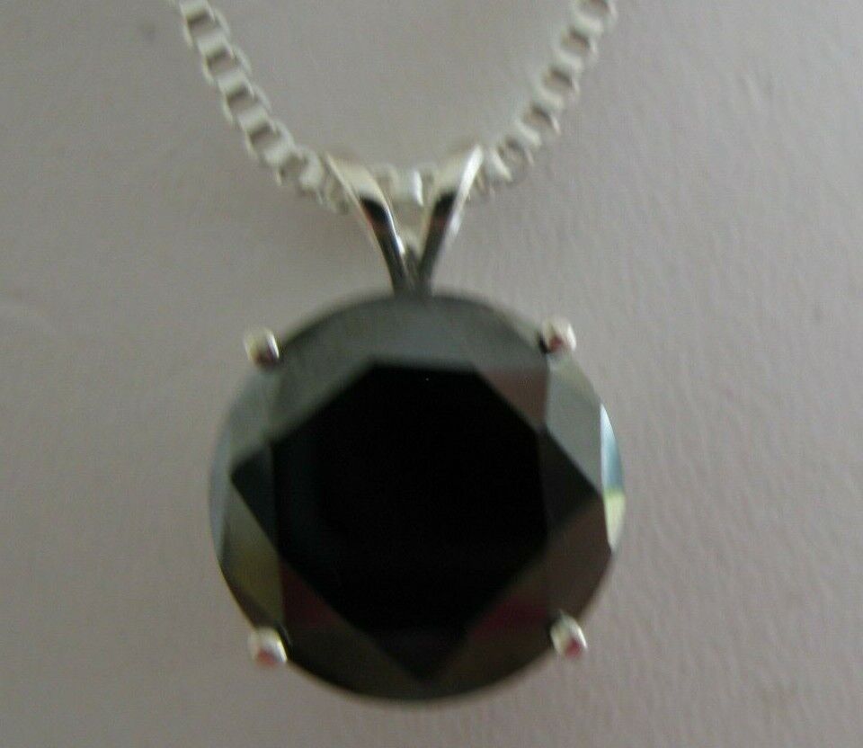 5.06ct BLACK DIAMOND NECKLACE,CERTI FICATE OF AUTHENTICITY,F REE DIAMOND TESTER