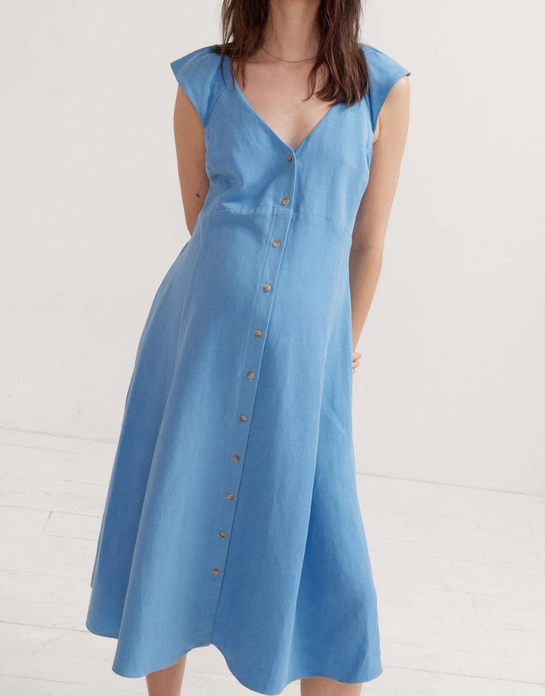 Hatch The Jules Dress Niagara Blue Maternity Dress