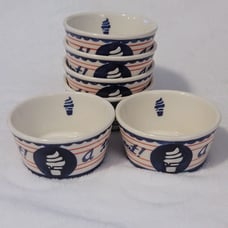 Anthropologie By Biscuit Set Of 6 A Tasty Treat For You To Eat ice cream bowls