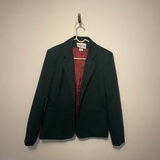 Vintage PresentCo. Dark Green Women's Blazer: Size 9/10
