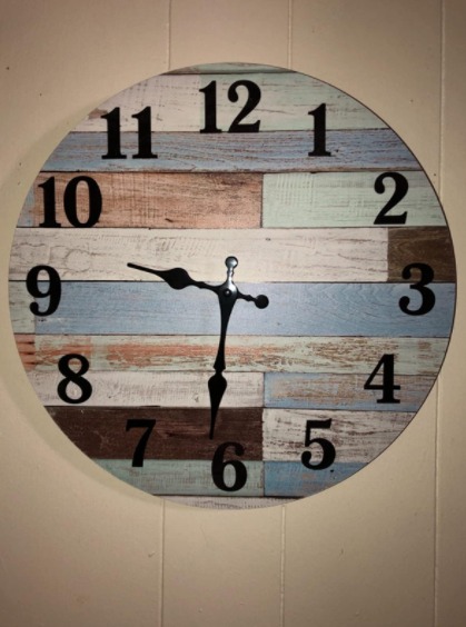 Wall Clock Hanging Vintage Living Room Bedroom Beach Kitchen Office Decor Farm