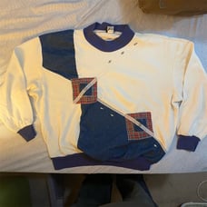 Vintage 80s Lori of California Women's Patchwork Pullover Sweater L