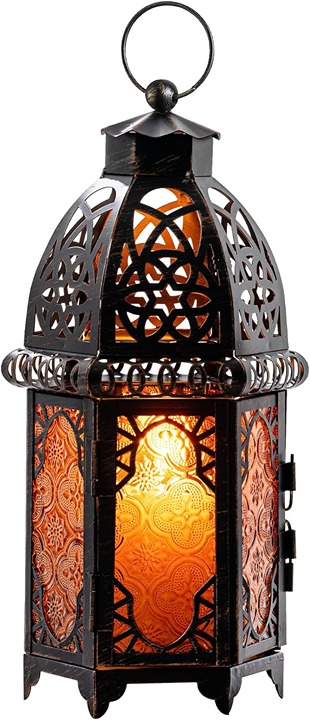 Candle Ramadan Lantern 12.8’’ for Outdoor Patio