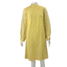 VINTAGE 1960s Jackie O Lace Dress Modest Size Small