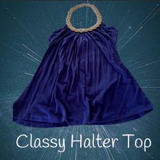 Blue and Silver Halter Top