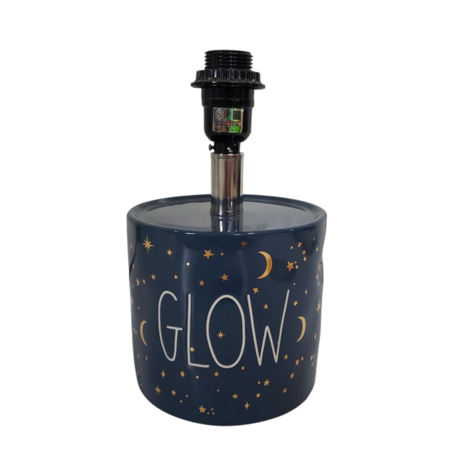 Rae Dunn Glow Celestial Ceramic Accent Lamp Blue Gold