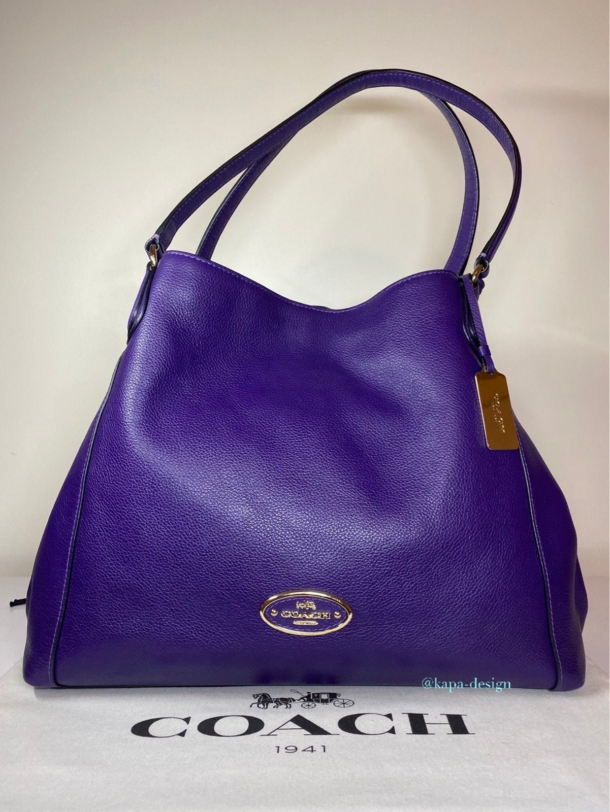 COACH PURPLE VIOLET EDIE 31 SHOULDER BAG