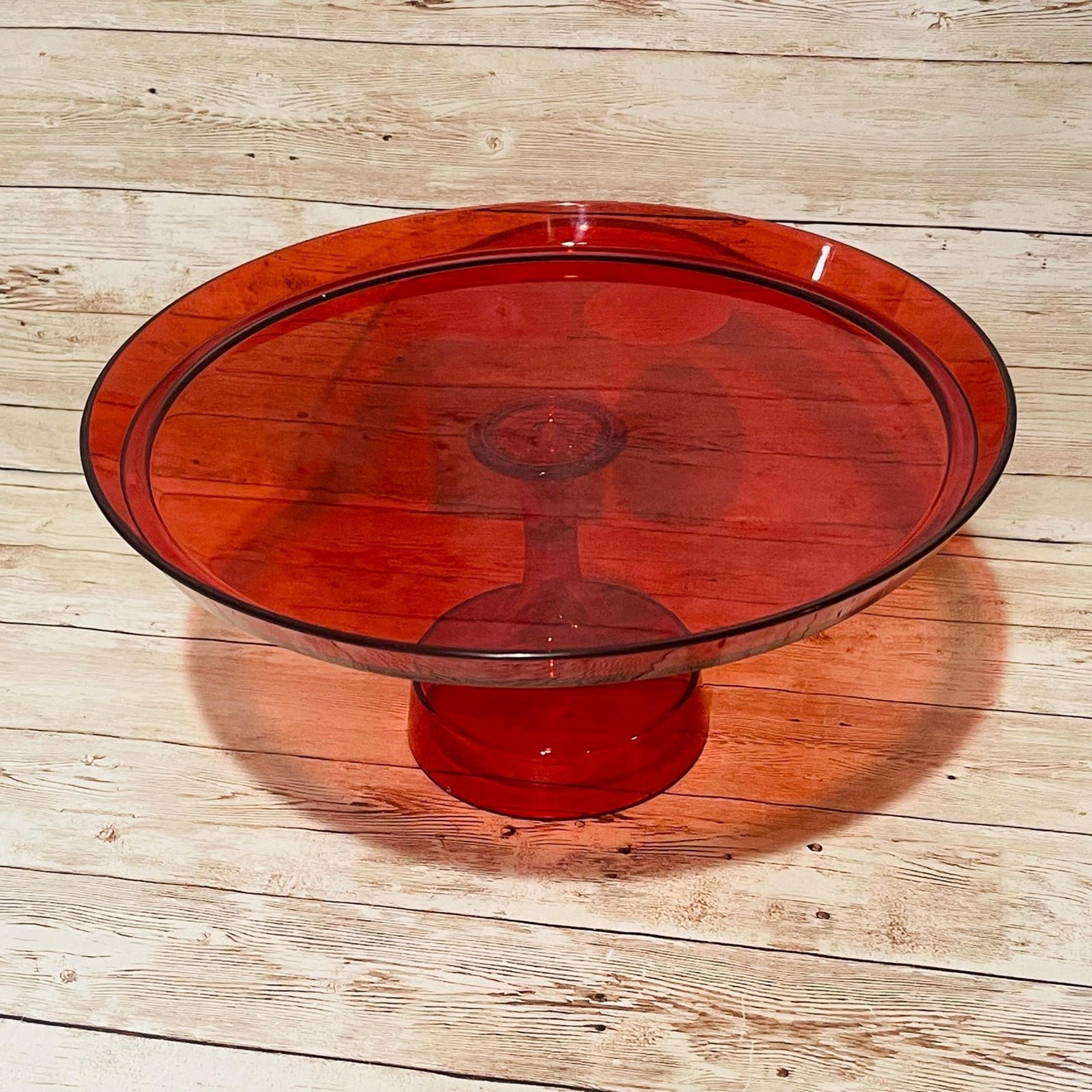 Melamine Christmas  Red Cake Stand