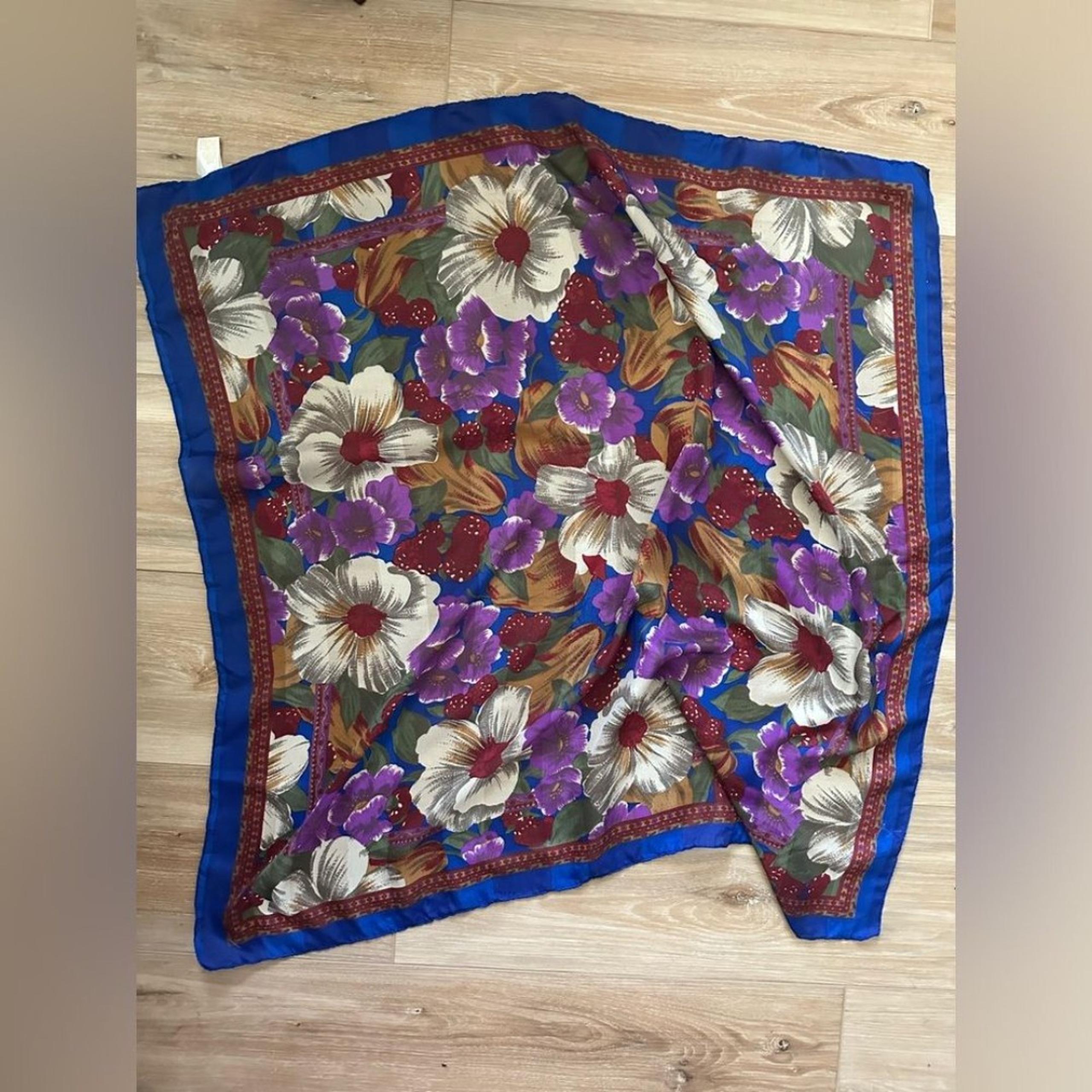Vintage Berkshire Floral Scarf Made in Italy