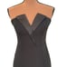 Betsy & Adam Scuba Crepe Strapless Tuxedo Gown in Black – Size 8P – NWT