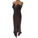 Betsy & Adam Scuba Crepe Strapless Tuxedo Gown in Black – Size 8P – NWT