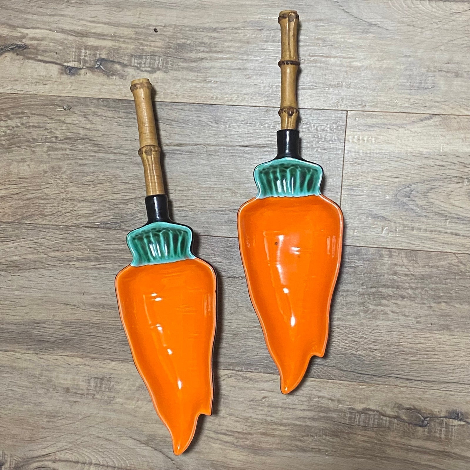 Vintage Shafford Co. Carrot Spoon Rest x 2