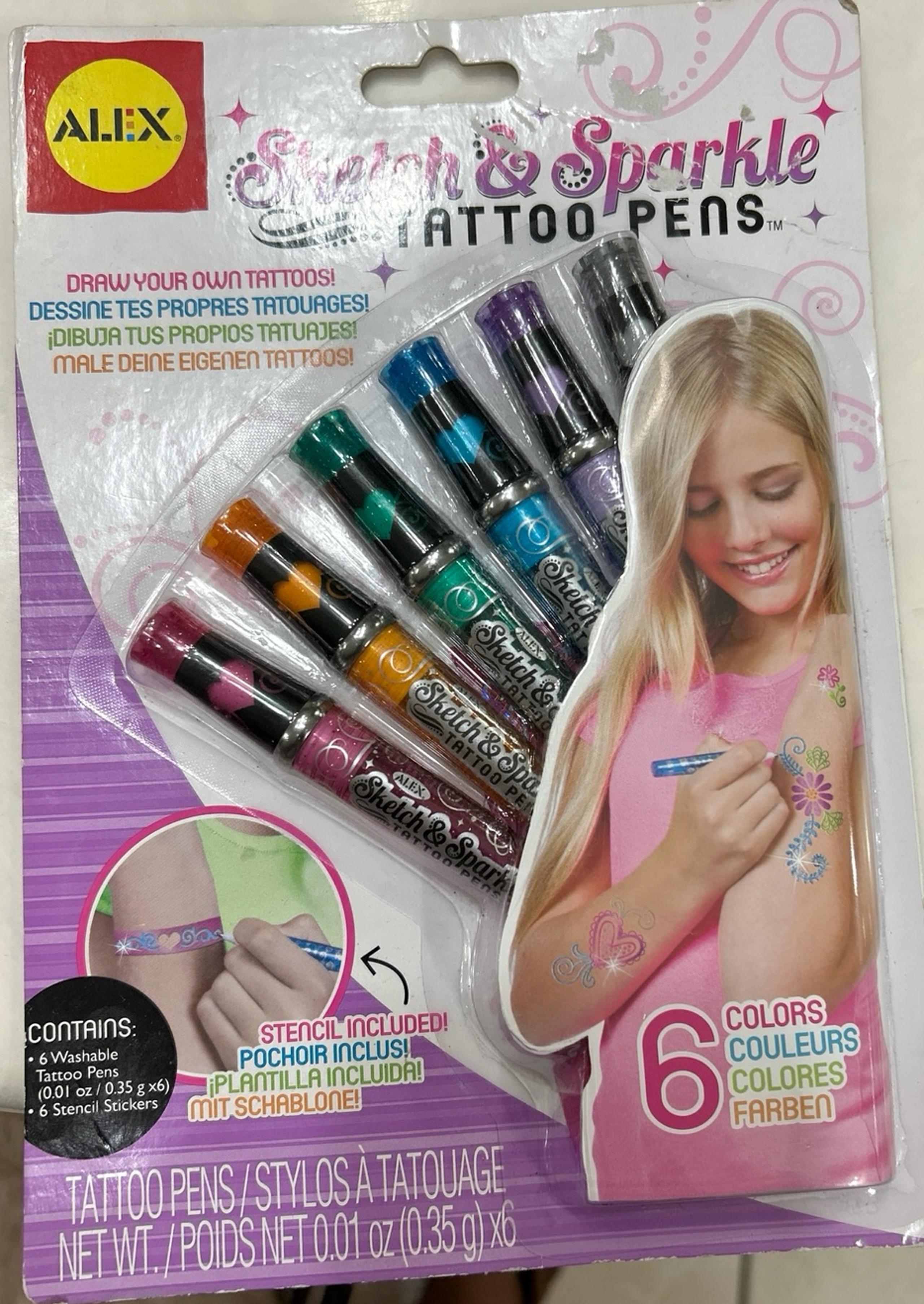 sketch and sparkle tatoo pens - Alex Toys