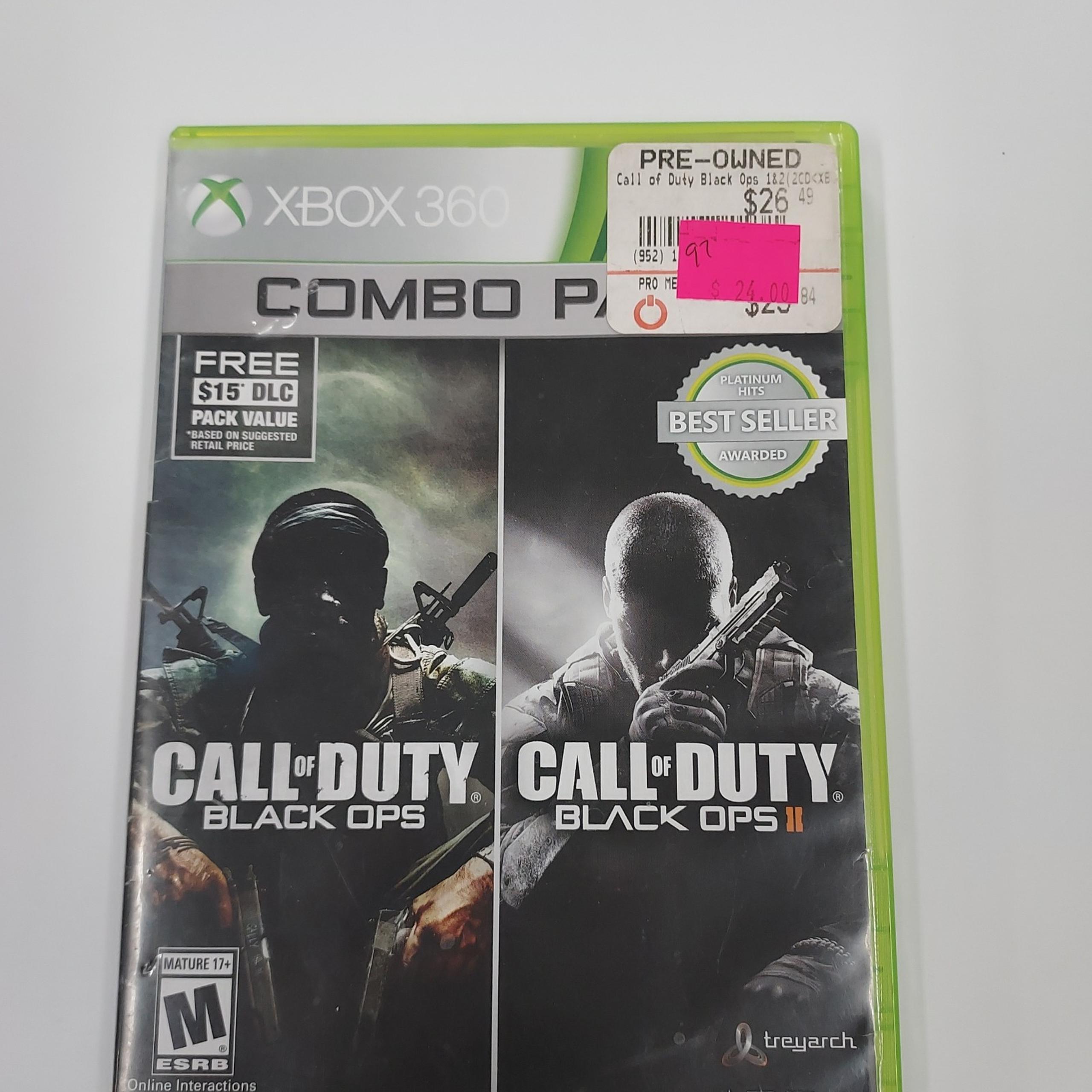 97- Call of duty black ops combo pack 1 and 2 as is untested