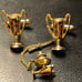 Vintage Swank Tivoli Gold Tone Trophy Cup Award Winner Cuff Links Tie