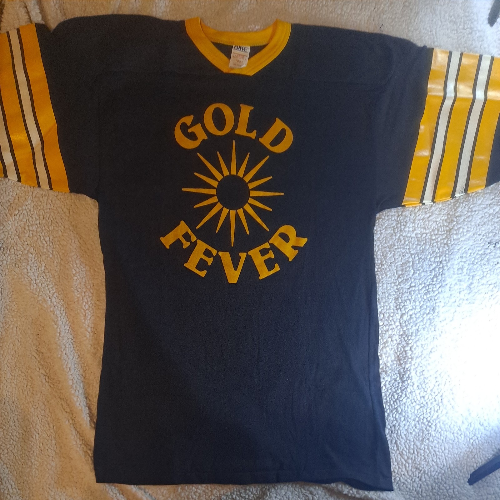 Denver Gold USFL Gold Fever size large made in usa jersey